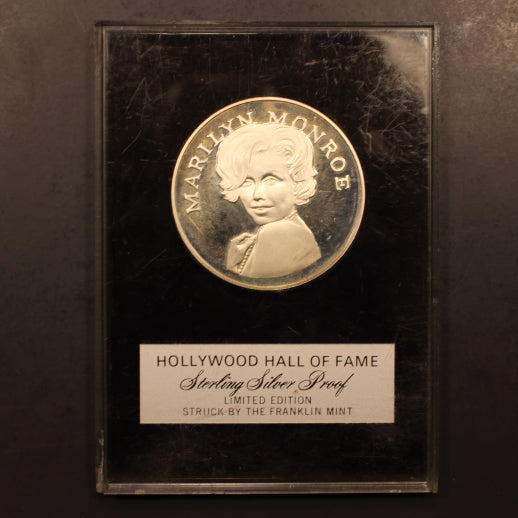 USA 1971-FM "Marilyn Monroe" Stering Silver Proof Medal in Hollywood HOF Holder