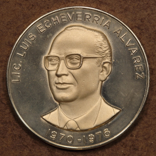 Mexico Silver Medal 1976 "Ordaz - Alvarez" 29.7g - 39.5mm - AU