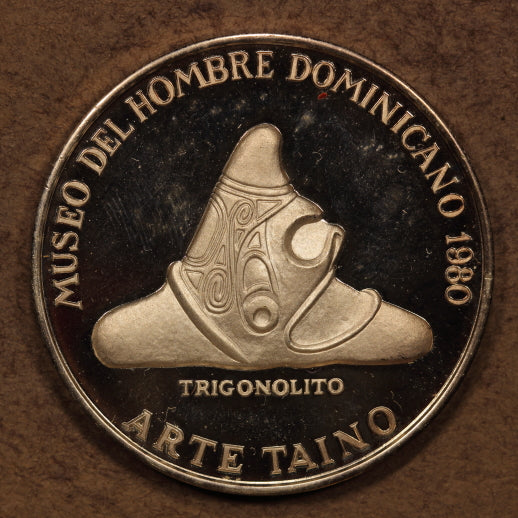 Domincan Republic Medal 1980 "Arte Taino - Cemi-Vaso Efigie" 28g - 40.5mm Proof