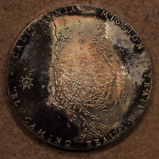 USA "El Camino Real" Padre Junipero Serra (c1970s) Proof 42mm Fine Silver Proof