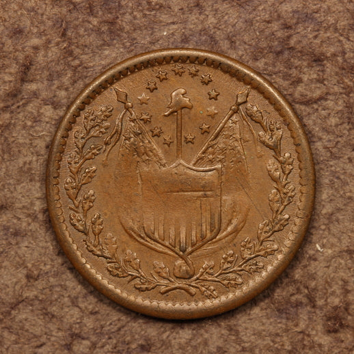 Civil War Token 1863 "Washington - Flag & Shield" Bronze - Uncirculated
