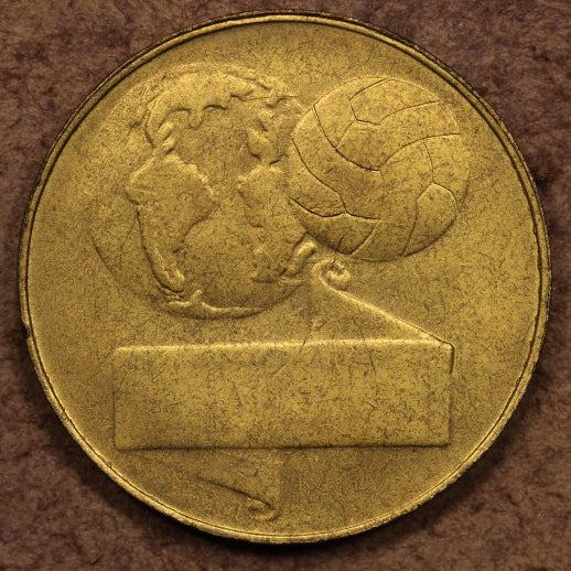 World Cup Medals - Chile 38mm Brass 1962 AU & England 35mm C-N 1966 VF - 2pcs