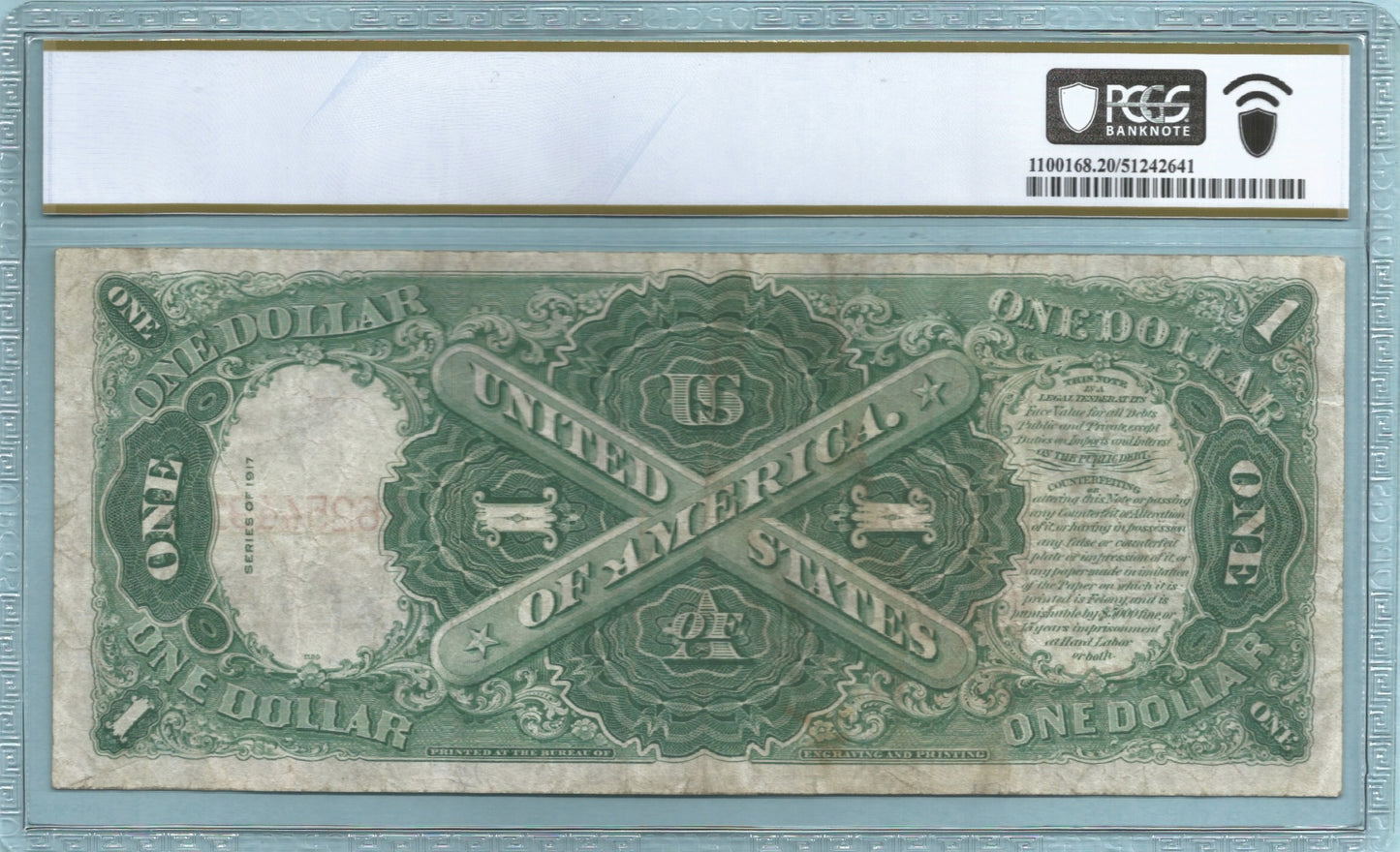 $1 Legal Tender Note 1917 - Fr#37 - PCGS 20