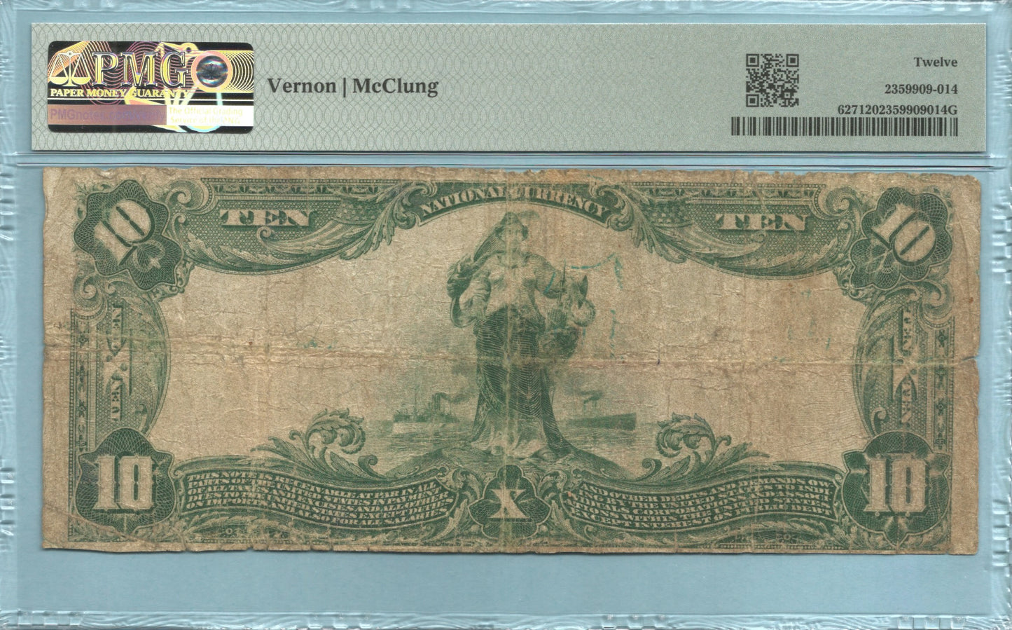 $10 National Currency 1902-PB - Ch#1807 - 1st NB, Harrodsburg, KY - PMG 12