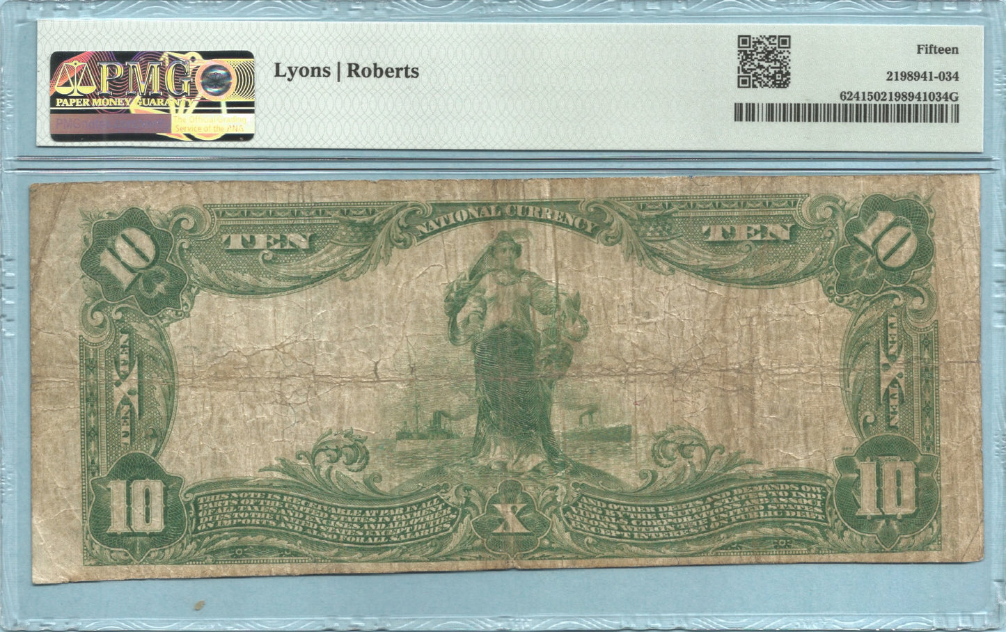 $10 National Currency 1902-PB - Ch#3364 - 1st NB, Stanton, NE - PMG 15