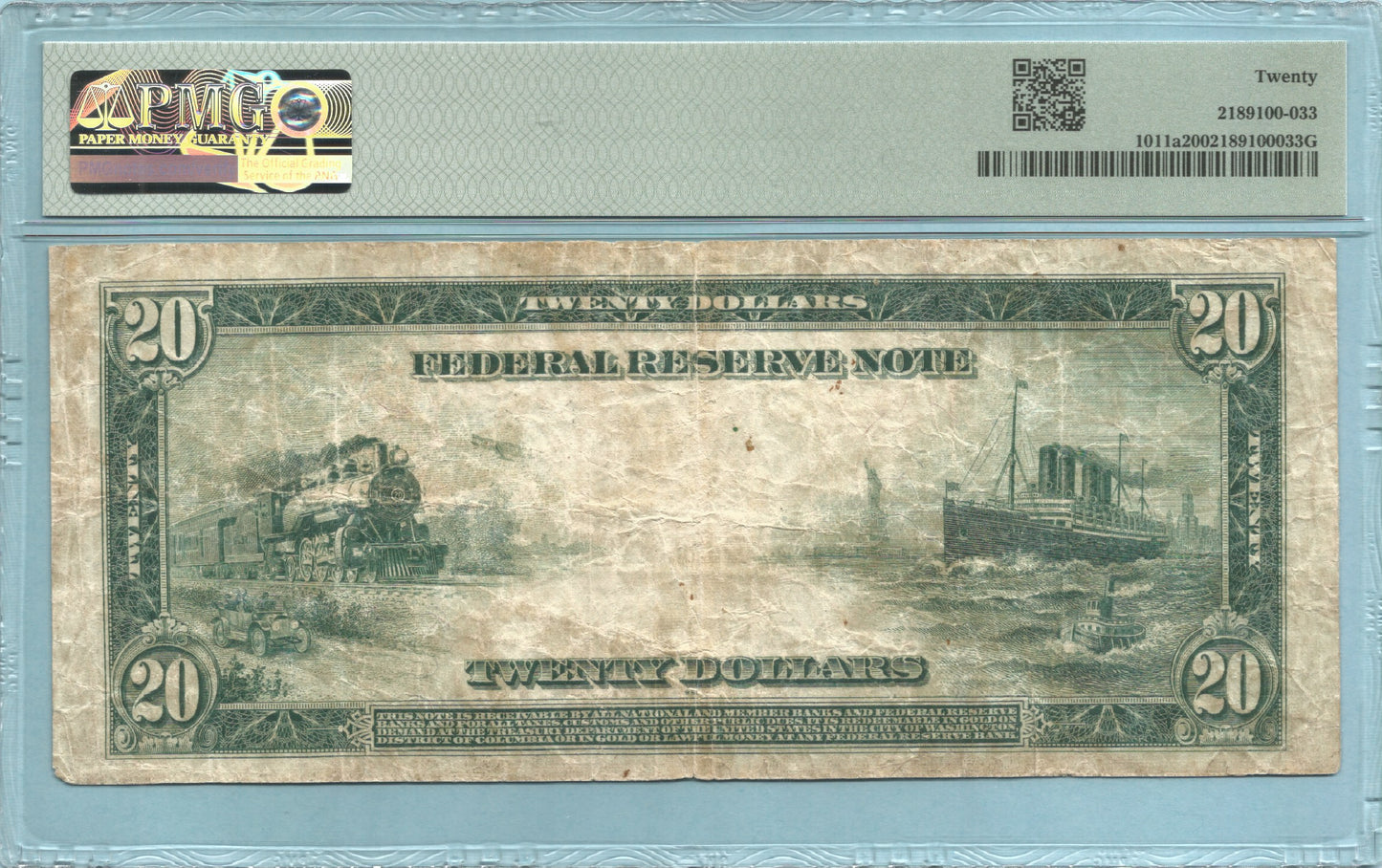 $20 Federal Reserve Note - 1914- Fr#1011a - PMG 20 - (L)San Francisco