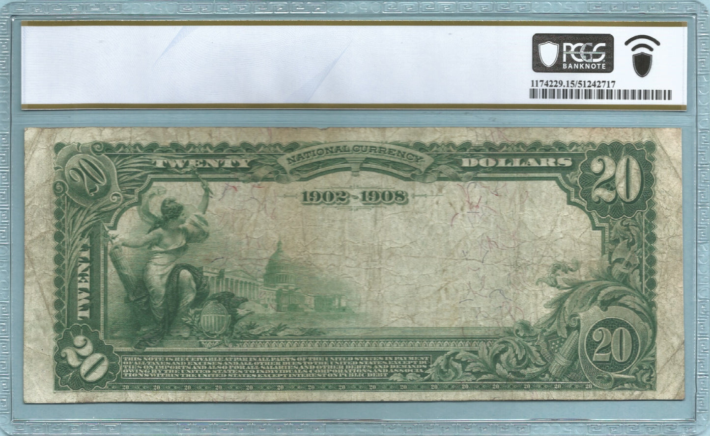 $20 National Currency 1902-DB - Ch#248 - 2nd NB, Toledo, OH - PCGS 15