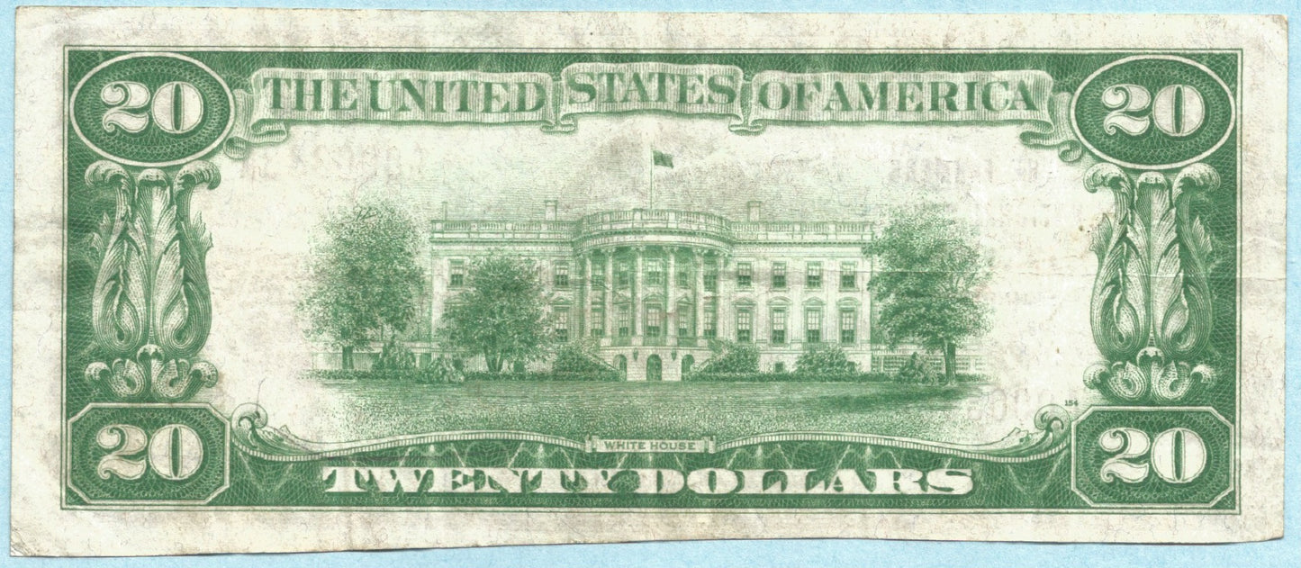 $20 National Currency 1929-T1 - Ch#2906 - Farmers NB, Oxford, PA - VF+/ChVF