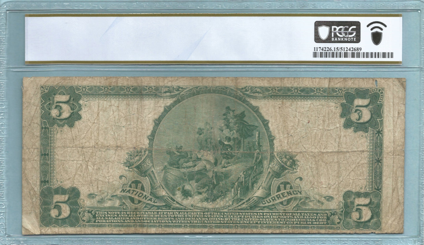 $5 National Currency 1902-PB - Ch#5045 - 4th NB, Atlanta, GA - PCGS 15
