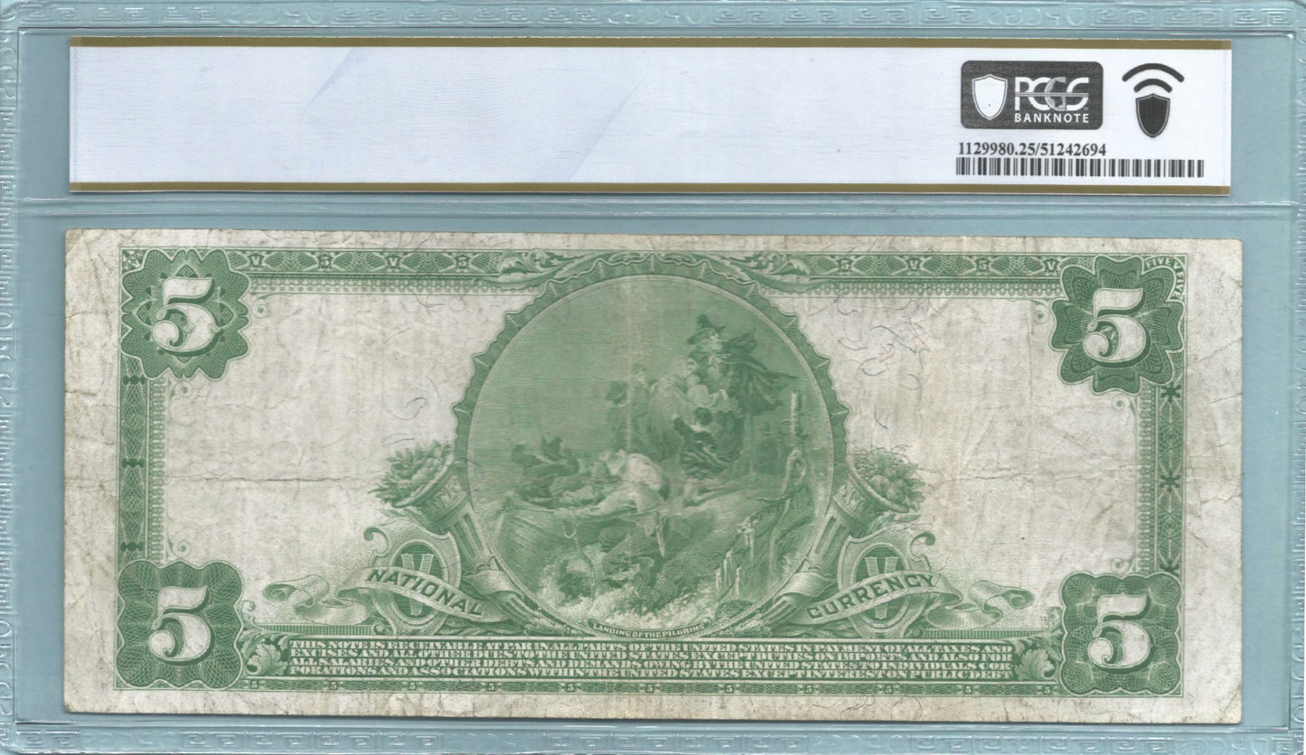 $5 National Currency 1902-PB - Ch#12352 - Liberty NB, New York, NY - PCGS 25