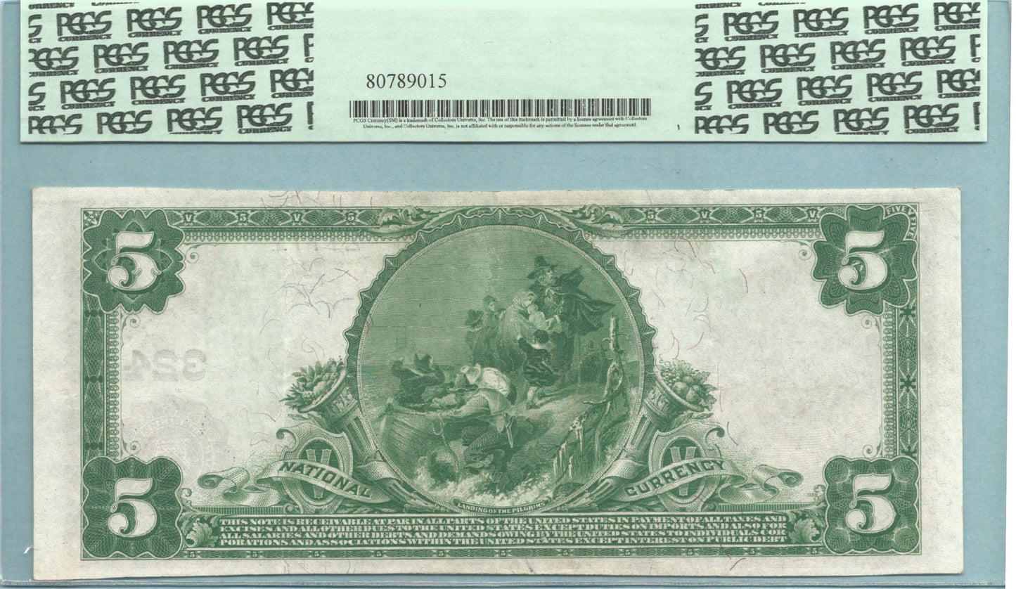 $5 National Currency 1902-PB - Ch#324 - 1st NB, Newtown, PA - PCGS 45