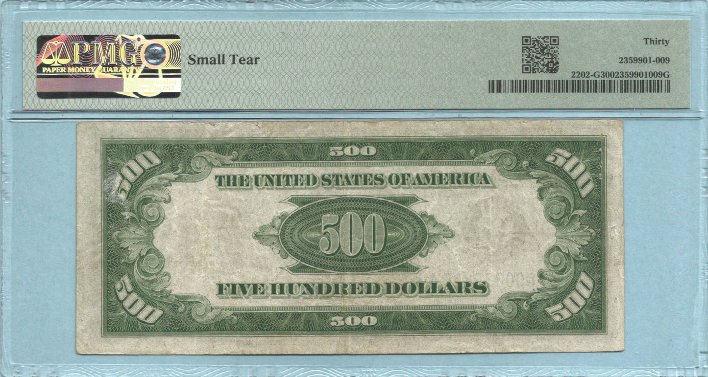 $500 Federal Reserve Note 1934-A - Fr#2202-G - PMG 30