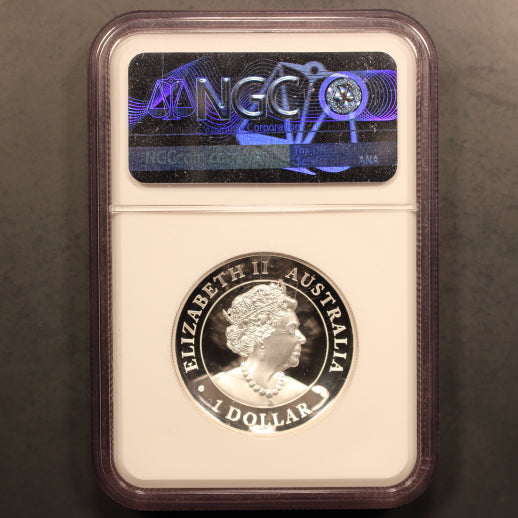 Australia 2022-P Silver $1 Kangaroo Colorized High Relief - NGC PF 70 UC