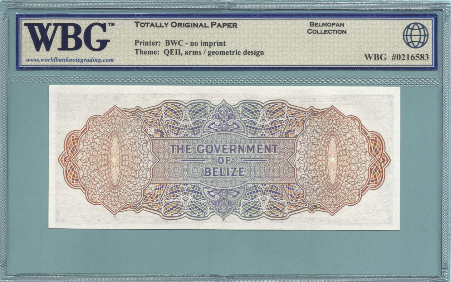 Belize 2 Dollars - 1.1.1976 - P#34c - WBG 67 TOP
