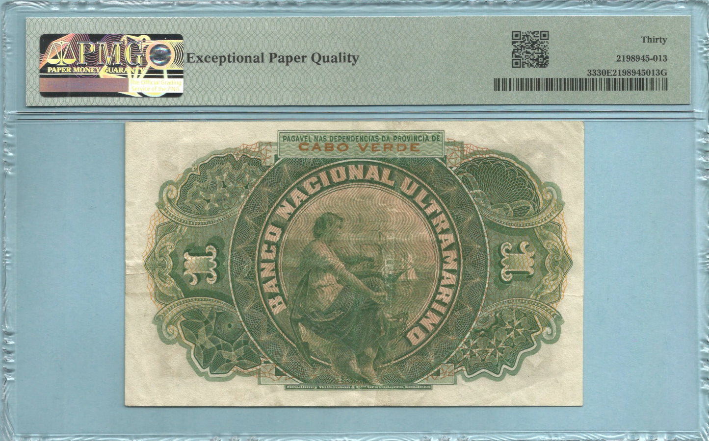Cape Verde 5 Escudos 1.1.1921 - P#33 - PMG 30 EPQ