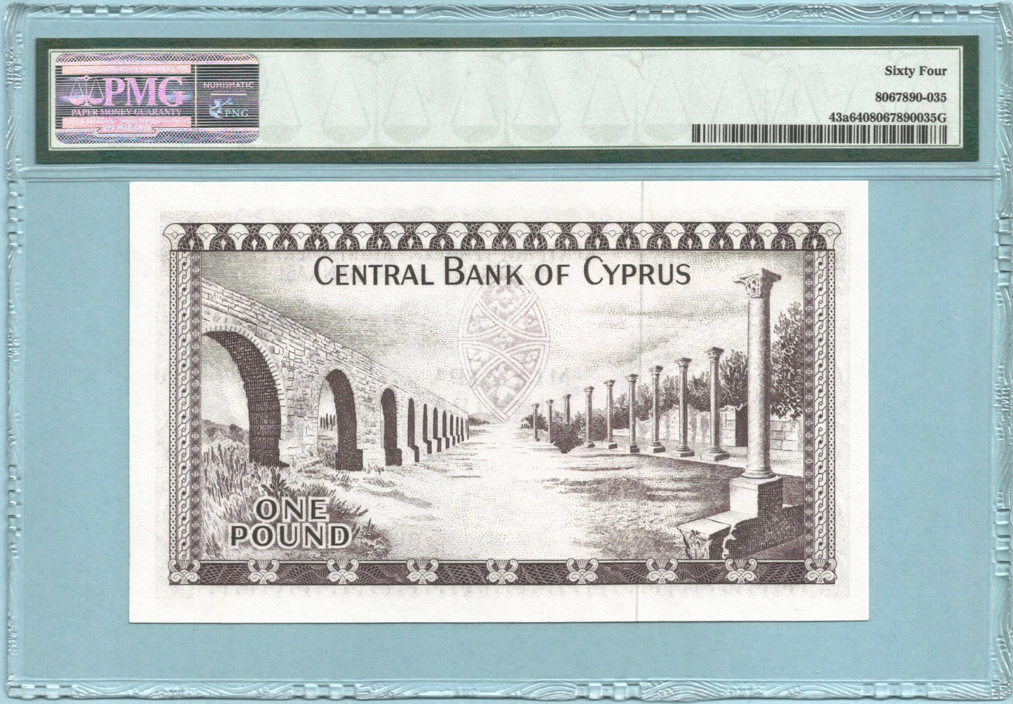 Cyprus Pound - 1.6.1972 - P#43a - PMG 64