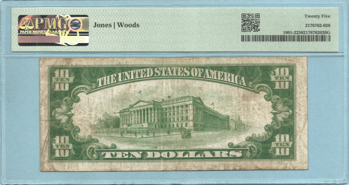 $10 National Currency 1929-T2 - Ch#1559 - 1st NB, Atlanta, GA - PMG 25