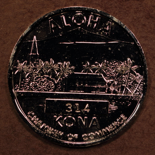 Hawaii Kona Dollar 1972 - Marked "Sterling" Silver - #314 - Uncirculated