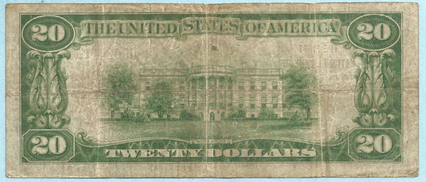 $20 National Currency 1929-T1 - Ch#203 - 1st NB, Saint Paul, MN - F+/VF