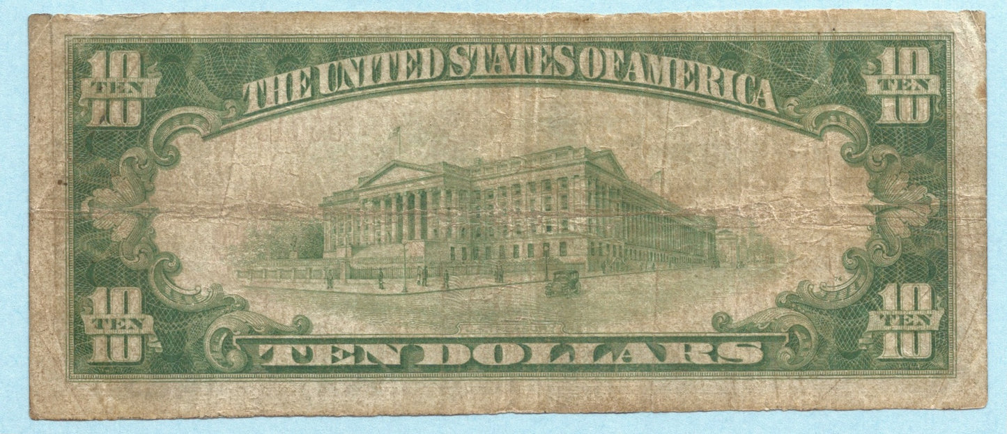 $10 National Currency 1929-T1 - Ch#4157 - 1st NB, Independence, MO - VF
