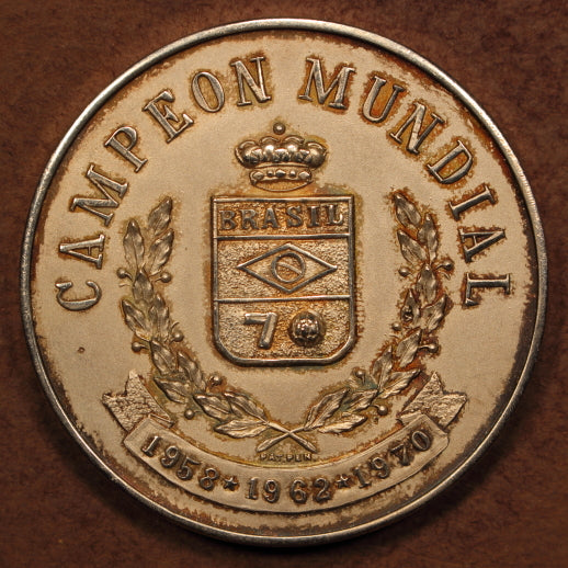 Mexico Silver Medal 1970 Word Cup - Champions Brazil 46mm 58.7g