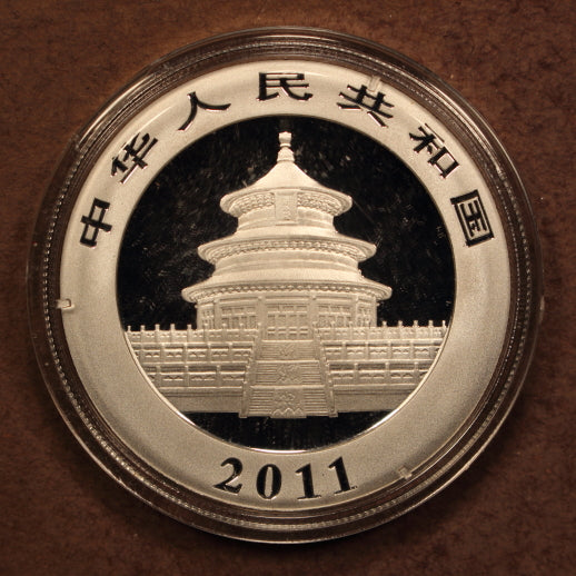 China 10 Yuan 2011 Panda - 1oz .999 Silver - GemBU