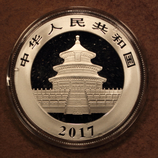 China 10 Yuan 2017 Panda - 30g .999 Silver - GemBU