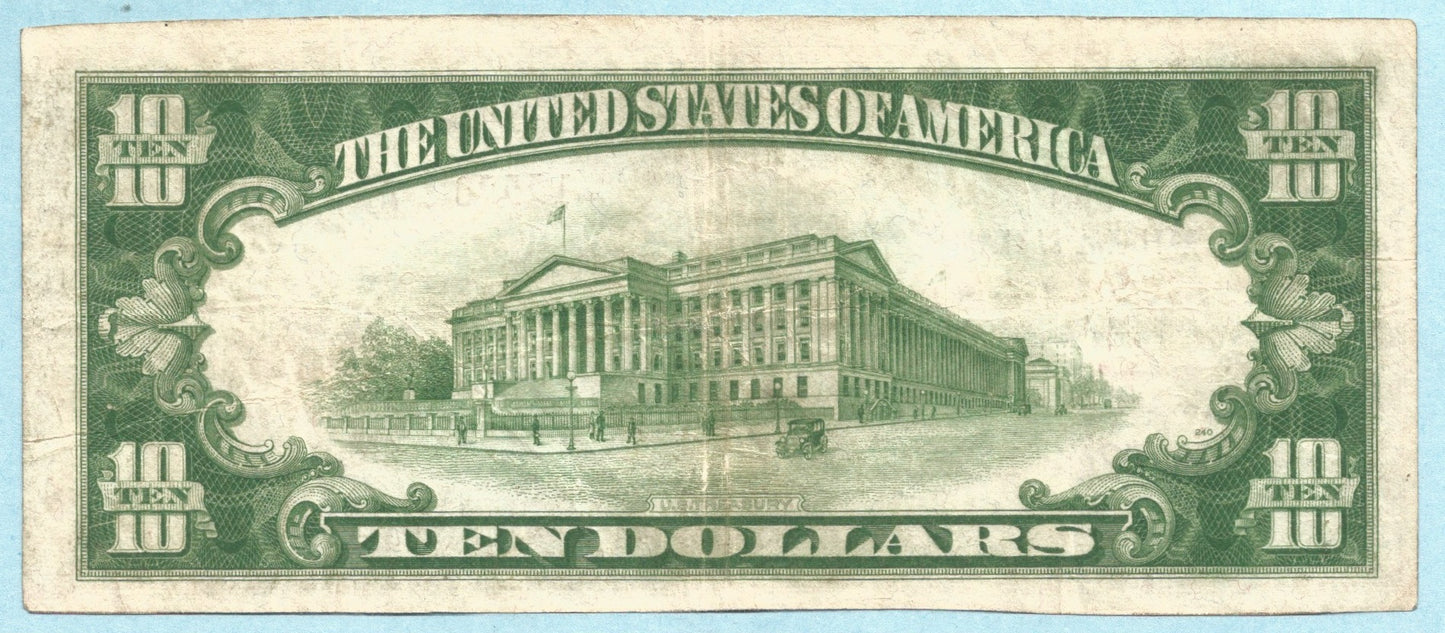$10 National Currency 1929-T2 - Ch#13590 - 1st NB, Callicoon, NY - VF+