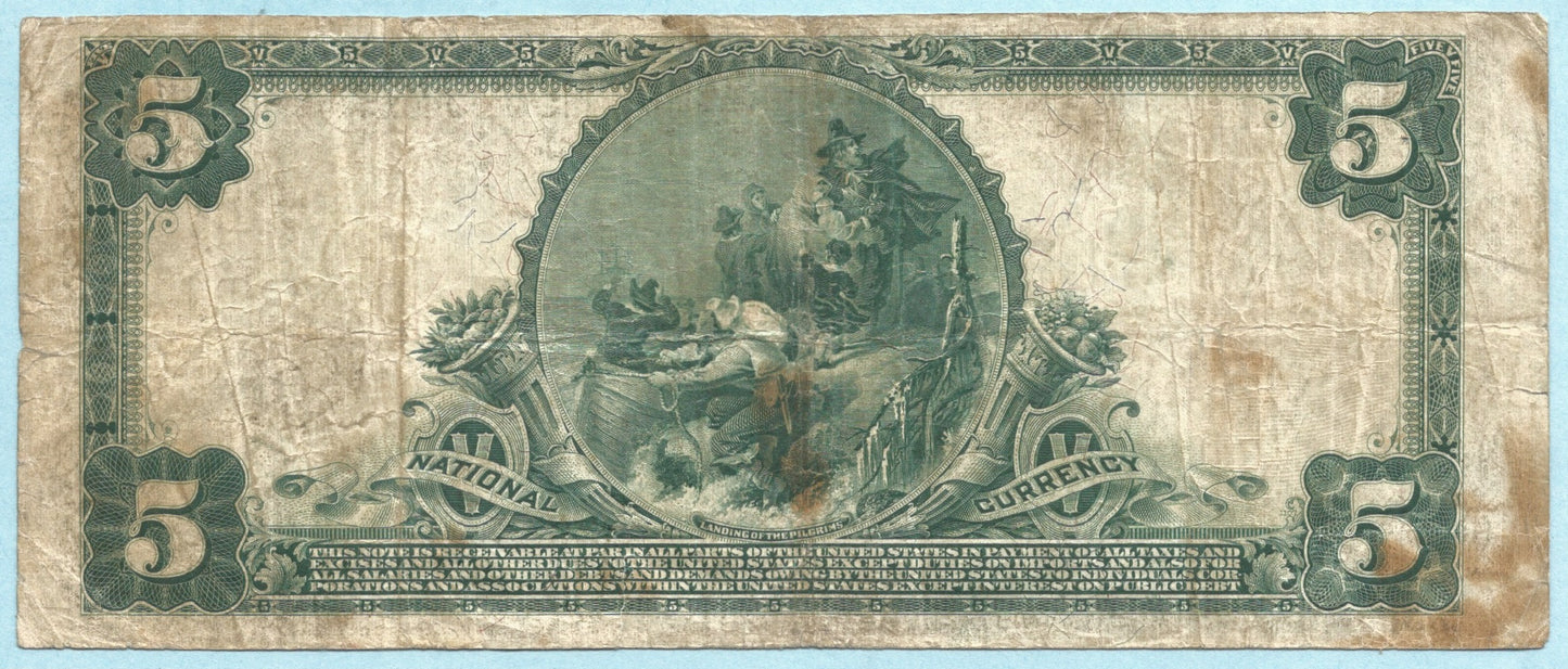 $5 National Currency 1902-PB - Ch#891 - National Park Bank, New York, NY - F+