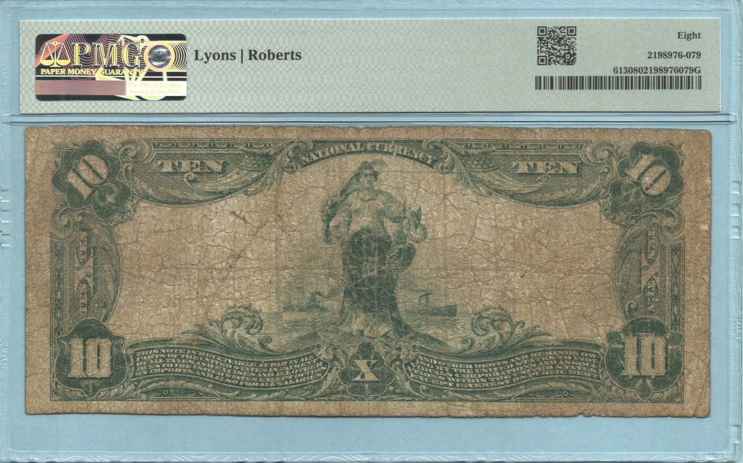 $10 National Currency 1902-RS - Ch#185 - 2nd NB, Utica, NY - PMG 8