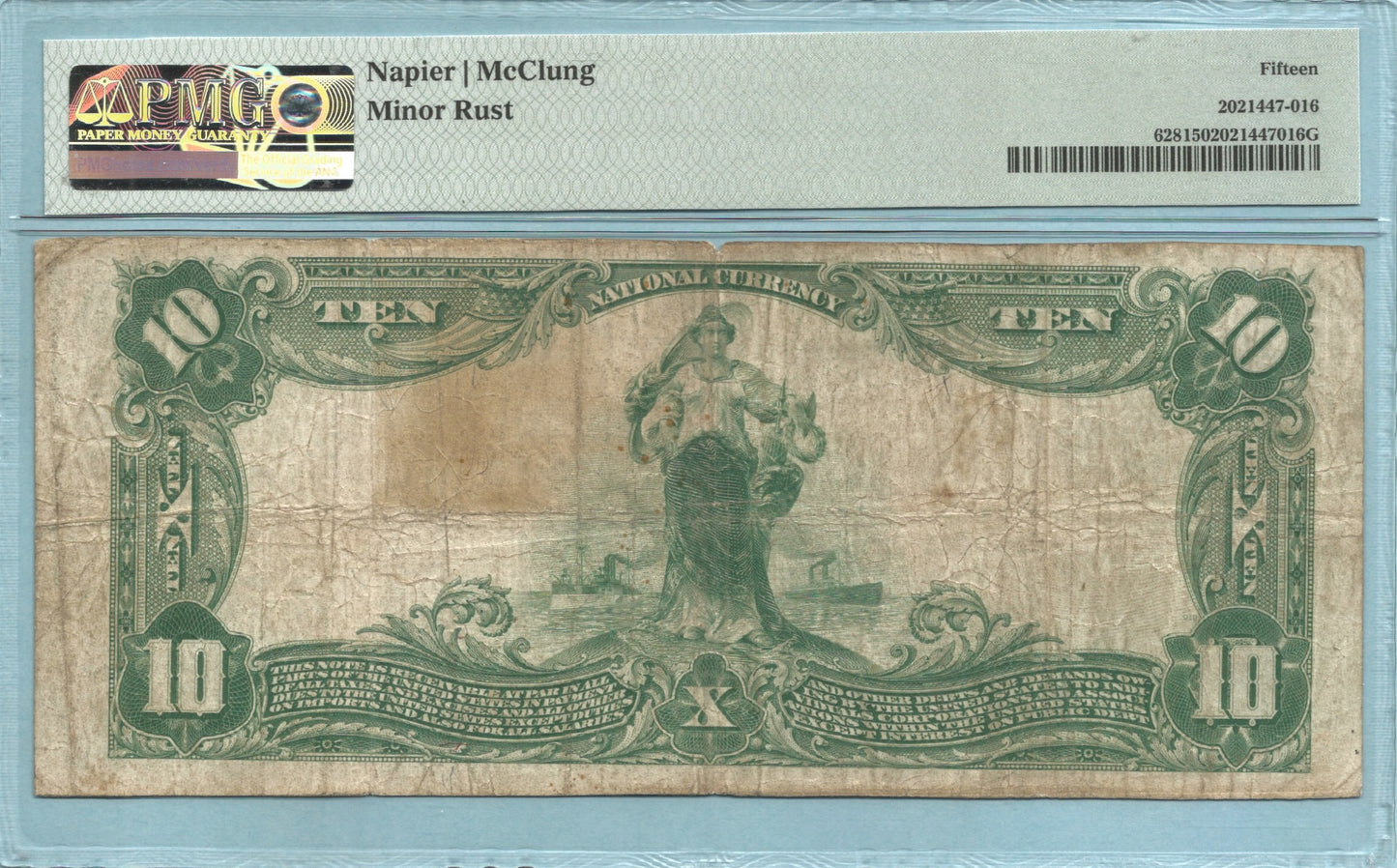 $10 National Currency 1902-PB Ch#10188 - 1st NB, Herminie, PA - PMG 15