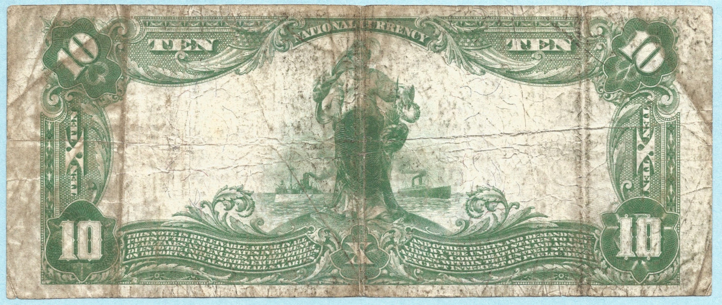 $10 National Currency 1902-PB Ch#13084 - Union NB, New Kensington, PA - VF
