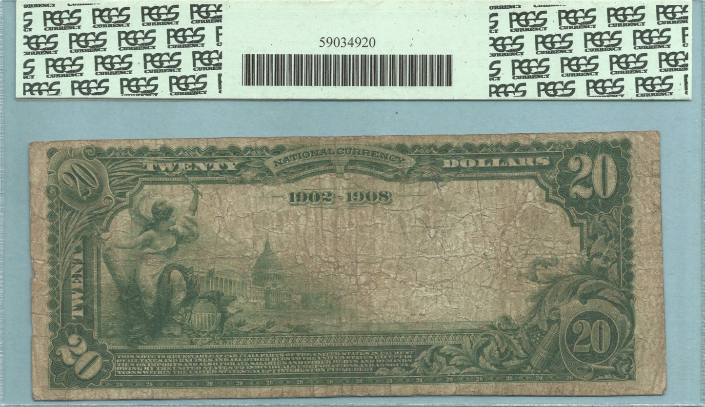 $20 National Currency 1902-DB - Ch#8591 - Grange NB of McKean County, Smethport, PA - PCGS 12