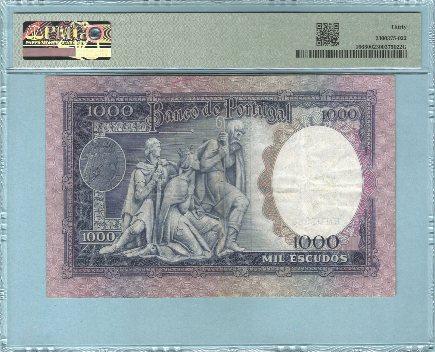 Portugal 1000 Escudos - 30.5.1961 - P#166 - PMG 30