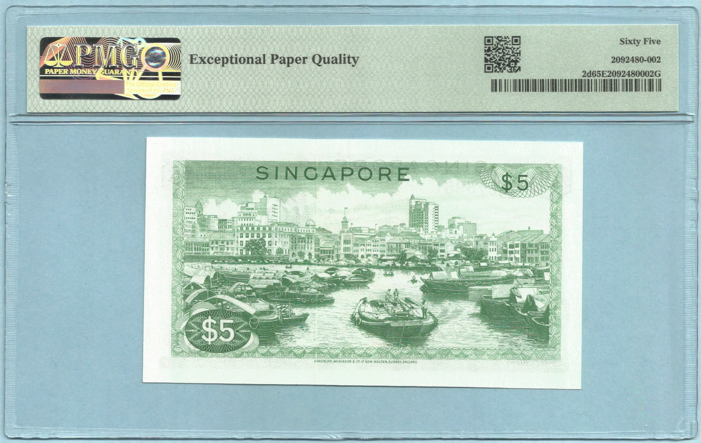 Singapore 5 Dollars - ND(1973) - P#2d - PMG 65 EPQ