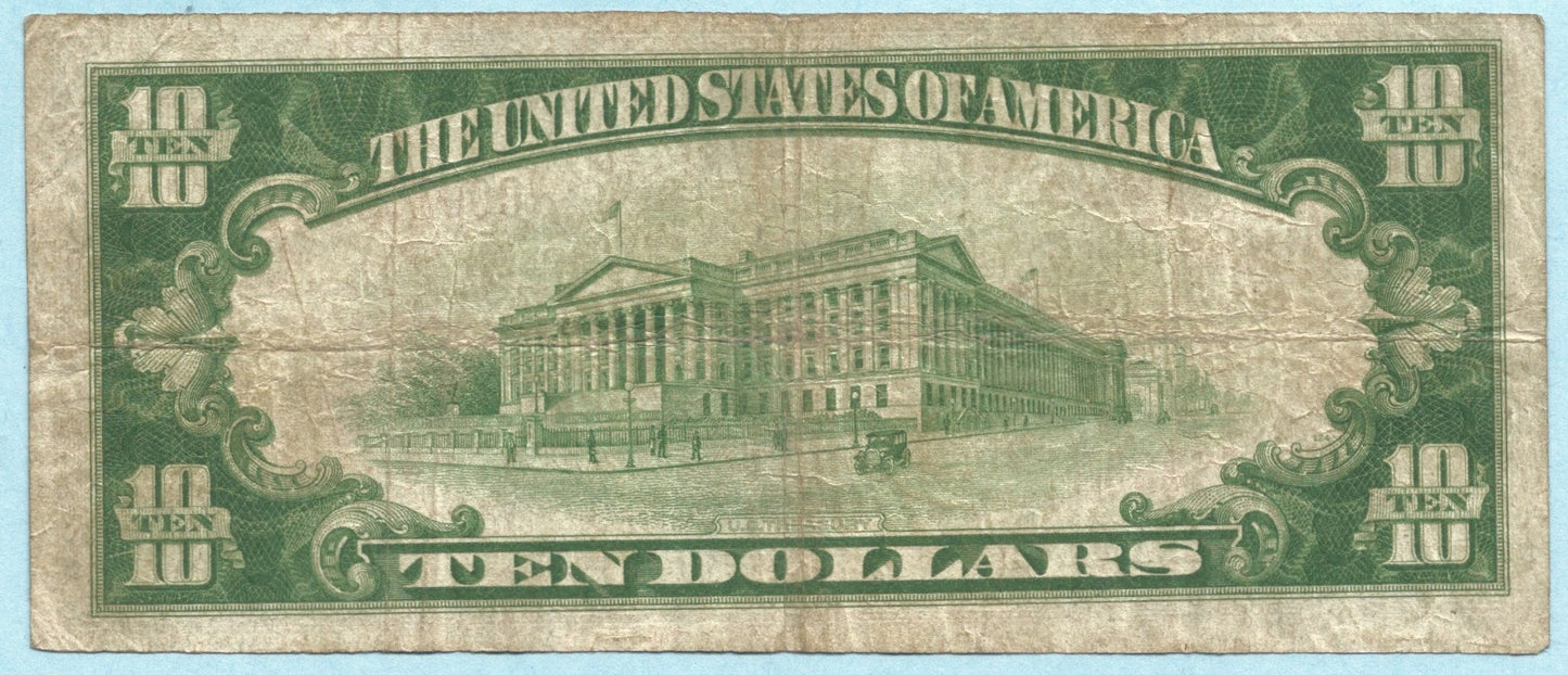 $10 National Currency 1929-T1 - Ch#1406 - NB of Newbury, Wells River, VT - VF