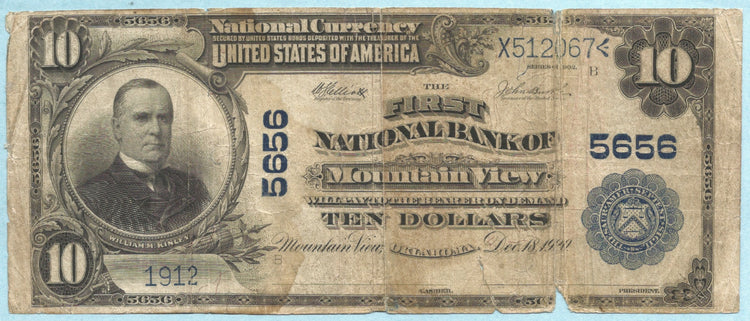 US Large Size Raw National Banknotes