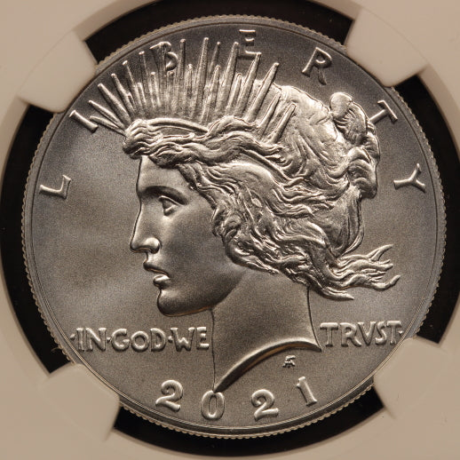2021 Peace Dollar - Hight Relief - First Day of Issue - NGC MS70