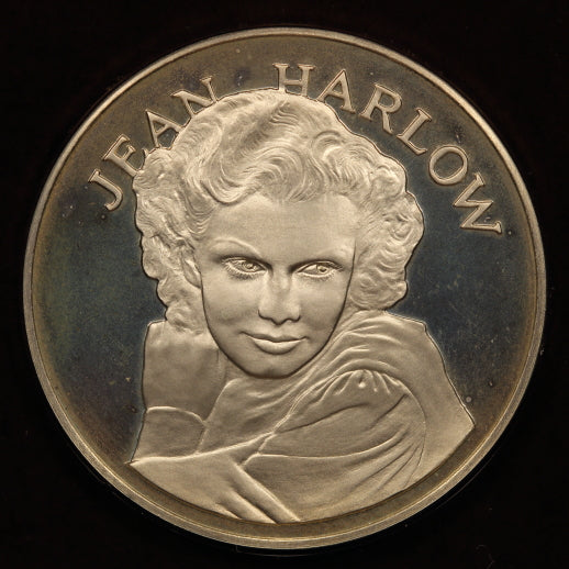 USA 1971-FM "Jean Harlow" Stering Silver Proof Medal in Hollywood HOF Holder
