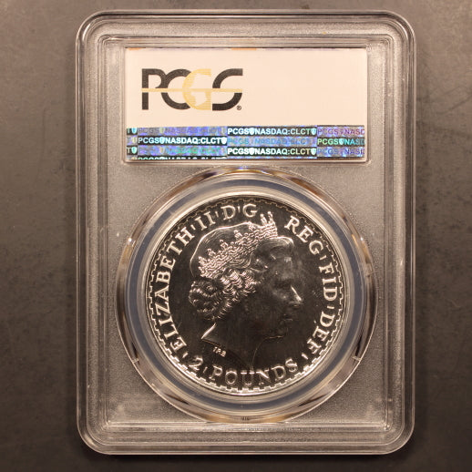 Great Britain 2 Pounds 2013 Ounce PCGS MS69 - Slab Error: No Privy Mark on Coin