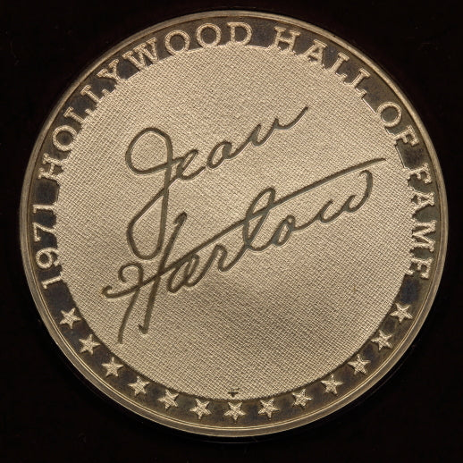USA 1971-FM "Jean Harlow" Stering Silver Proof Medal in Hollywood HOF Holder