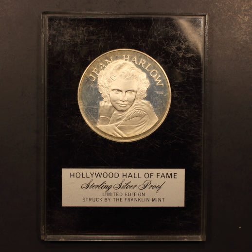 USA 1971-FM "Jean Harlow" Stering Silver Proof Medal in Hollywood HOF Holder