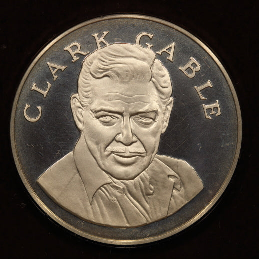 USA 1971-FM "Clark Gable" Stering Silver Proof Medal in Hollywood HOF Holder