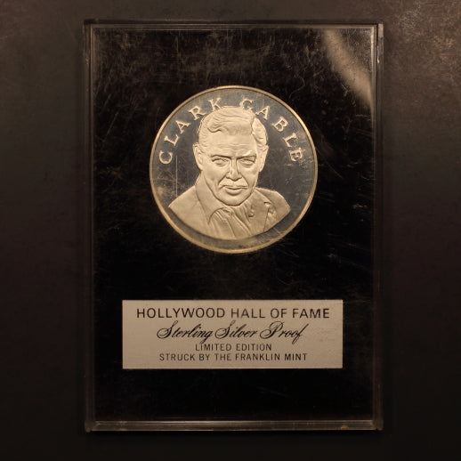 USA 1971-FM "Clark Gable" Stering Silver Proof Medal in Hollywood HOF Holder