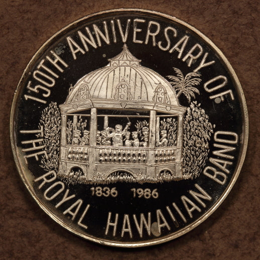 USA - Hawaii 1986 "Royal Hawaiian Band - Princess" 1oz. Silver Round - Mtg:200