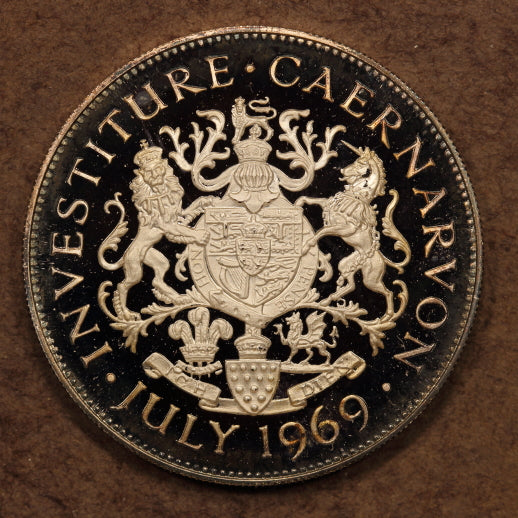 Great Britain Prince Charles Investiture 1969 Sterling Silver Medal - 2pcs Proof