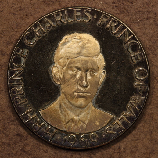 Great Britain Prince Charles Investiture 1969 Sterling Silver Medal - 2pcs Proof