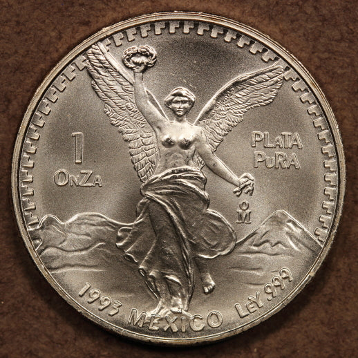 Mexico Libertad Onza 1993 - .999 Pura Plata - 1 Ounce Silver Coin
