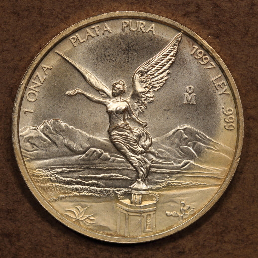 Mexico Libertad Onza 1997 - .999 Pura Plata - 1 Ounce Silver Coin