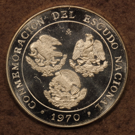 Mexico Silver Medal 1970-Mo "Escudo - Eagles" ChBU